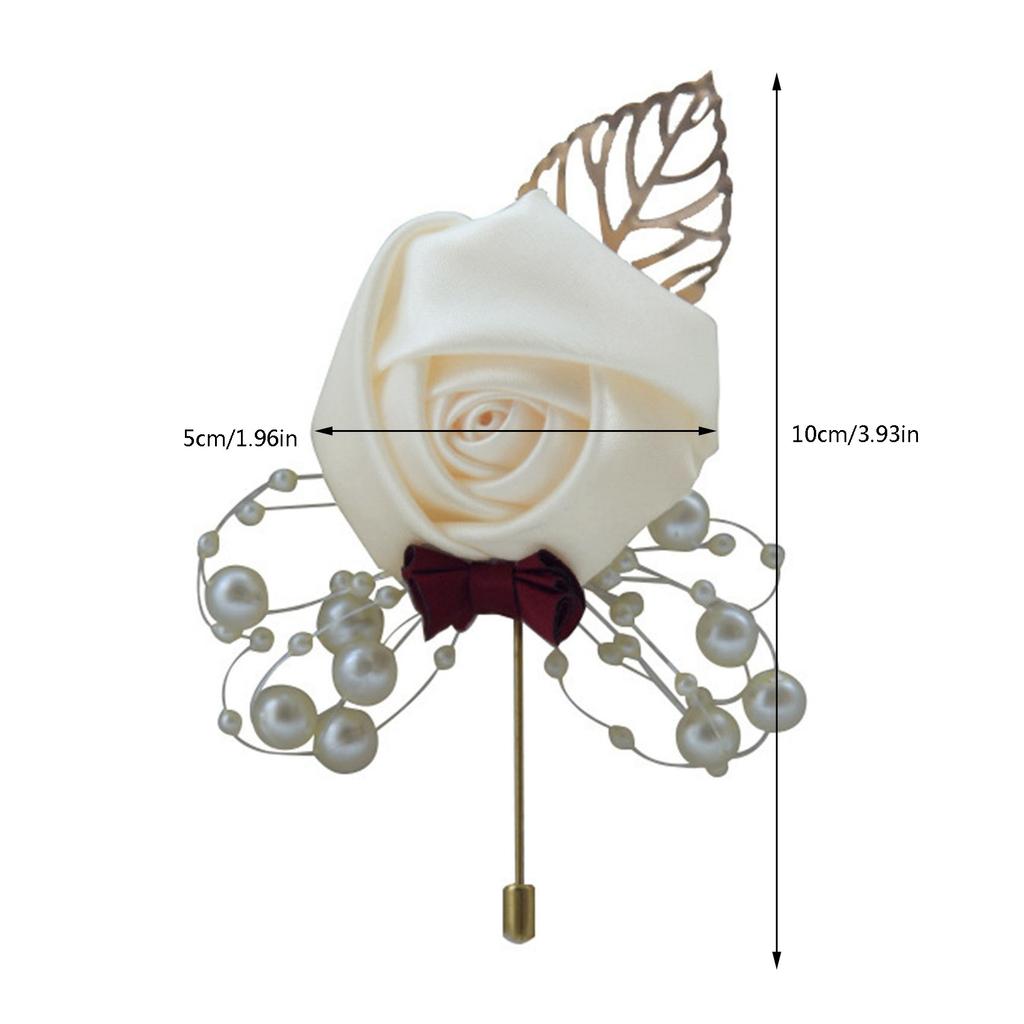 Ceremony Ball Corsage Brooch Wedding Bride and Groom Simulation Flower Corsage