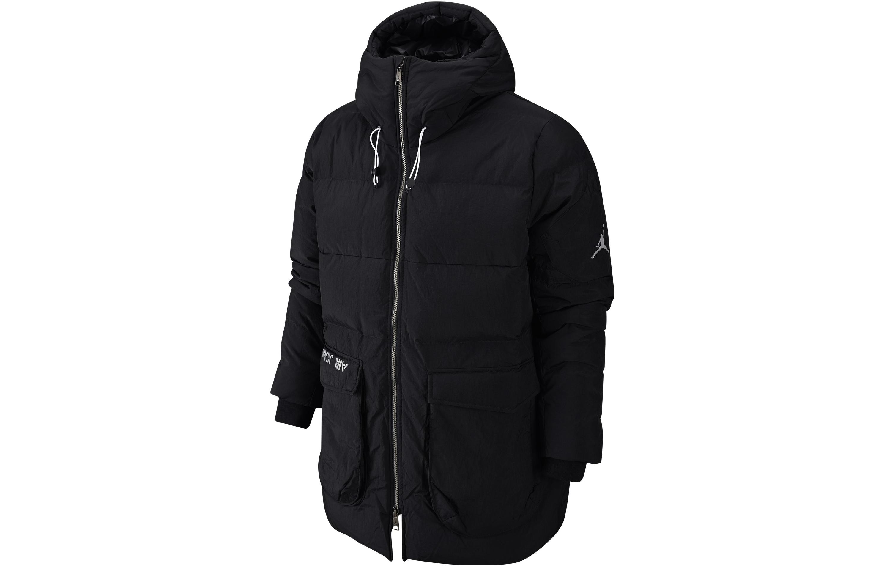 Jordan Men's Black Down Jackets Hooded Moderate Other Dz4552-010 Cm