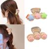 Cute Cartoon Paws Design Small Hair Claw Clip For Women Strong Plastic Hair Accessories Multiple Colors