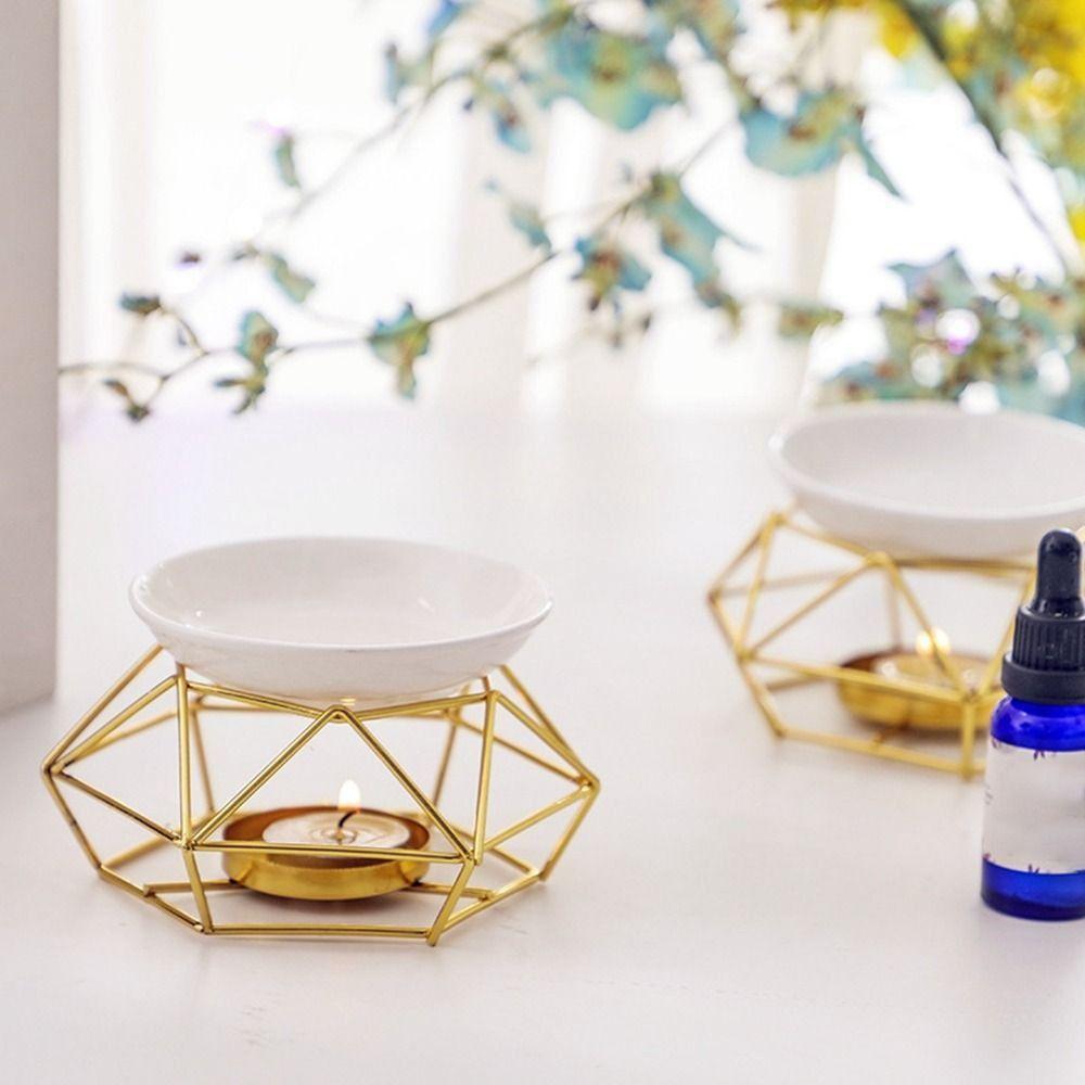 Gold Candle Essential Oil Burner Romantic Incense Burner Tealight Holder  Yoga Studio