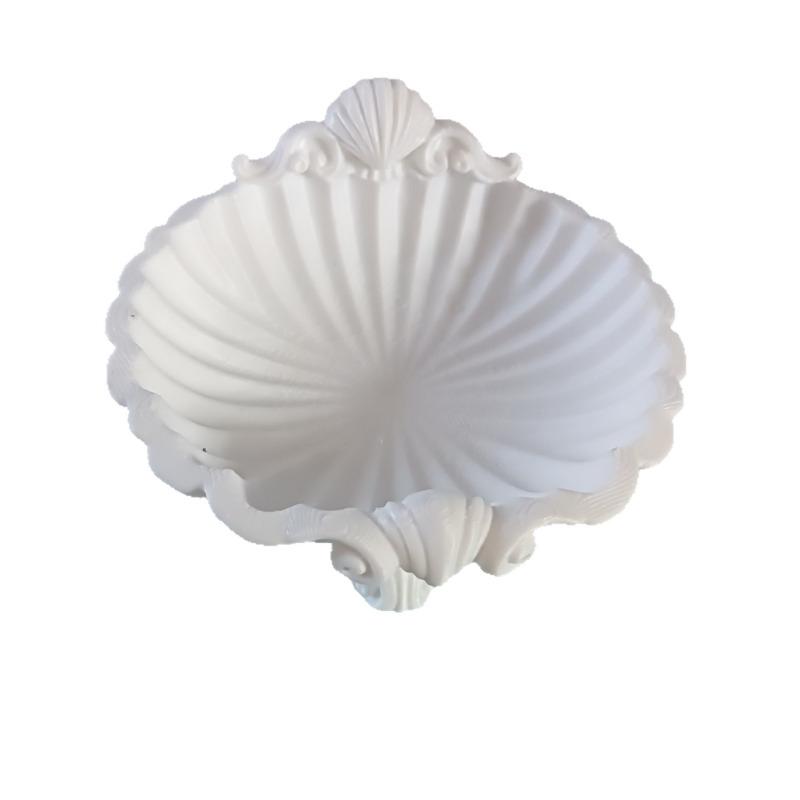 Exquisite 3D Printed Seashell Jewelry Tray, Elegant Desktop Organizer For Home, Vanity, Entryway Decoration, Minimalist Home Accessory