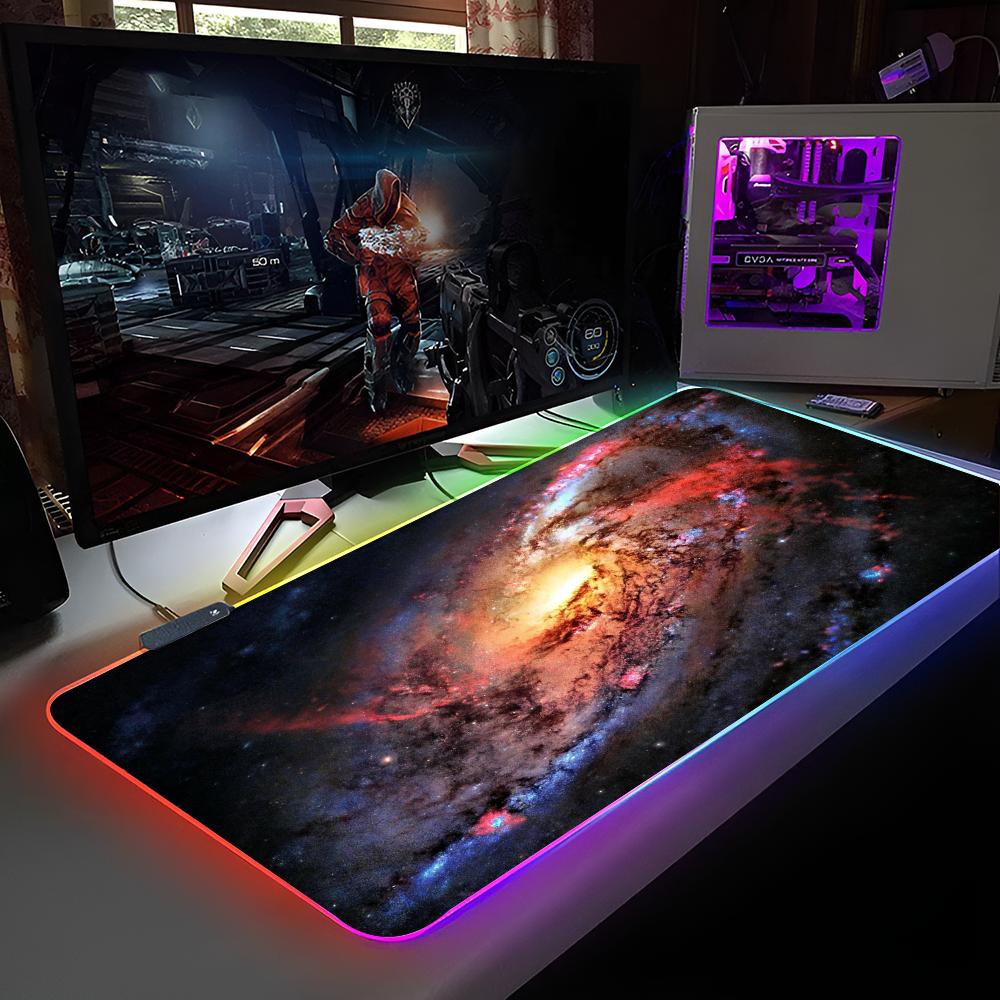 

Космический коврик для мыши RGB-подсветка Коврик для мыши для ноутбука Коврик для мыши для ноутбука Игровой коврик для компьютера Игровые аксессуары RGB600x300x3mm