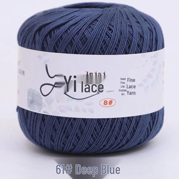 8# 100% Cotton Lace Yarn - 50g Ball, 400m, Strong Twist Crochet Thread for Hand-knitting, Flowers, Hats, and Cardigans - Free Shipping.