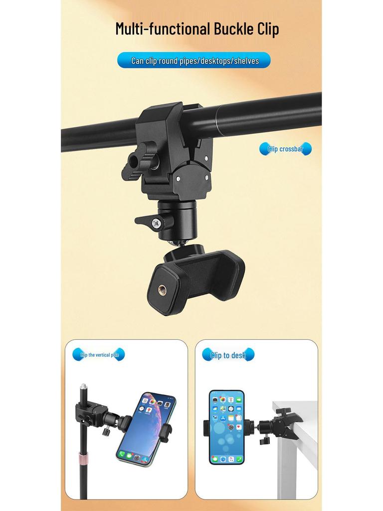 Adjustable Desktop Gimbal Boom Arm Stand for Dual Phone Live Streaming