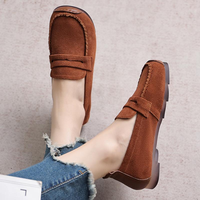 

Мода GKTINOO 2025 Модная женская обувь Натуральная кожа Лоферы Женская повседневная обувь Мягкая удобная обувь для мам Женские балетки Нескользящие 10