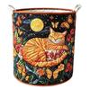 Decorative Fabric Laundry Basket with Carry Handles, Folding Polyester Hamper for Closet Blanket and Towel Storage