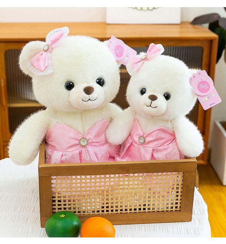 Orsacchiotto Coppia Sposa Peluche Bambola Romantica Matrimonio San Valentino Regalo Morbido Decorazione Giocattolo di Peluche Morbido e Soffice Per Amanti Ragazze