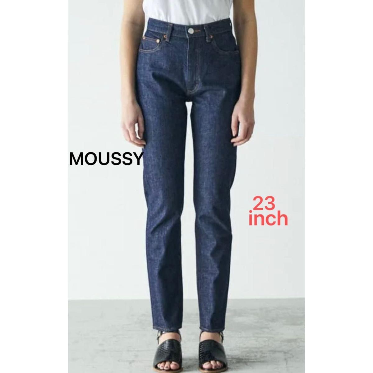 [Excellent condition] MOUSSY PLAIN JEANS STRAIGHT SLIM denim 23 inches