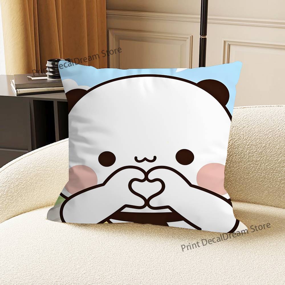 Cute Bubu Dudu Love Printed Pillow Cover Cushion Case Simple Sofa Pillow Case No Pillow Core