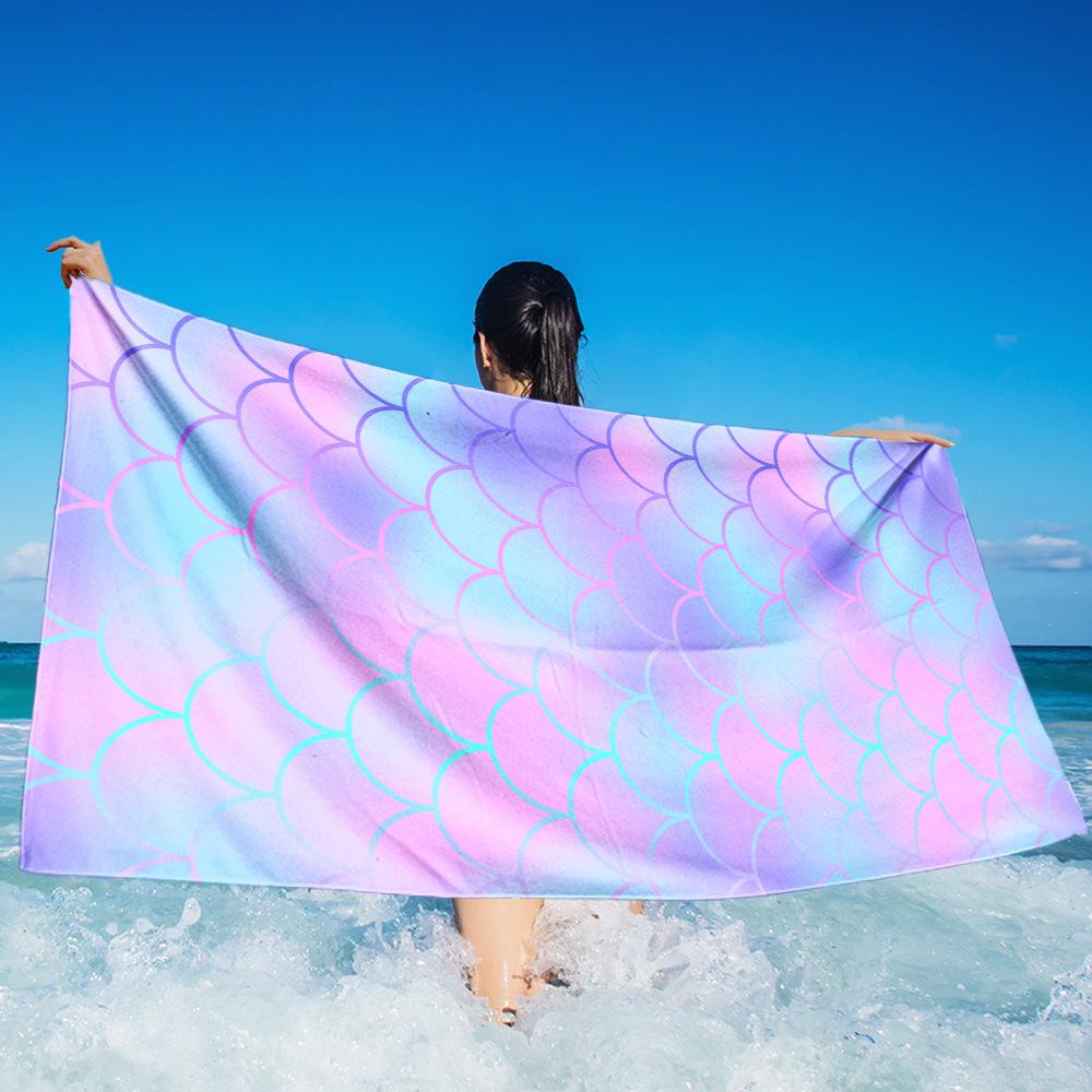 Watermelon Slice Print Beach Towel Microfiber Quick Dry Absorbent Lightweight Funny Summer Towel for Beach Pool Vacation Travel