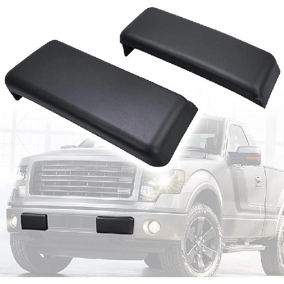 Bumper Pad 2018- Compatible With Ford F-150 F150 Bumper Cover Trim (Set) Driver Side And Passenger Side Bumper Guards erts Pads Caps Textured Black