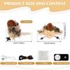 Interactive Cat Toys USB Rechargeable Simulation Chirping Flapping Sparrow Bird Touch Activated Plush Toys with Remote Control
