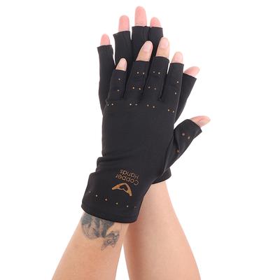 1 Paire Gants de Compression en Cuivre Pour Femmes Hommes Gants Sans Doigts Pour Soulager les Douleurs du Canal Carpien les Douleurs Rhumatoïdes le Gonflement Articulaire