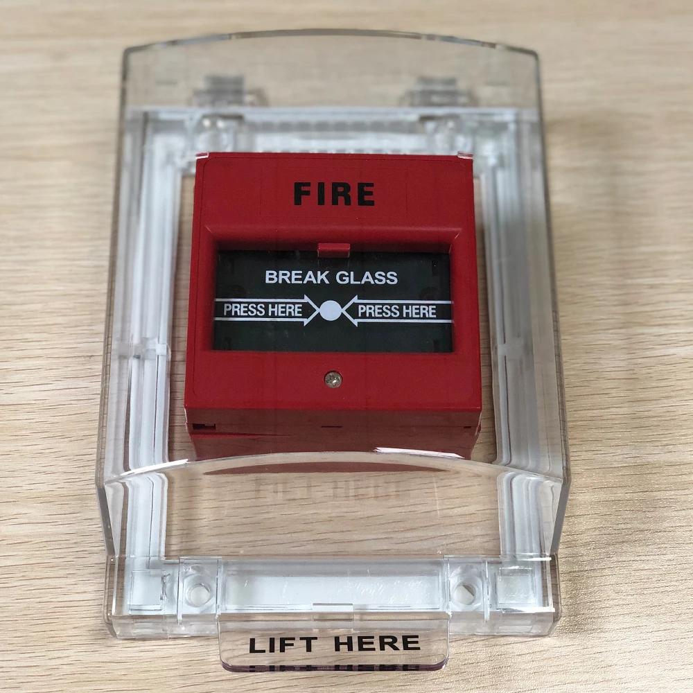 New Fire Safety Switches Guard Clear PHousing Alarm Pull Station Covers Wall Mounted Safety Enclosures Alarm Pull Station Cover