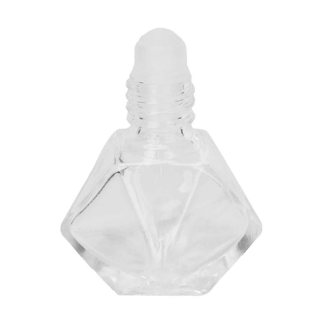 Rollon Refillable Perfume Bottle Empty Aromatherapy Roller Bottles for Essential Oils 8ml(Black Lid )
