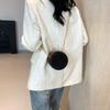 Chic Round Chain Shoulder Bag For Women 2024 Spring Trendy Small Purse