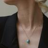Natural turquoise clavicle necklace for men and women, personalized niche necklace