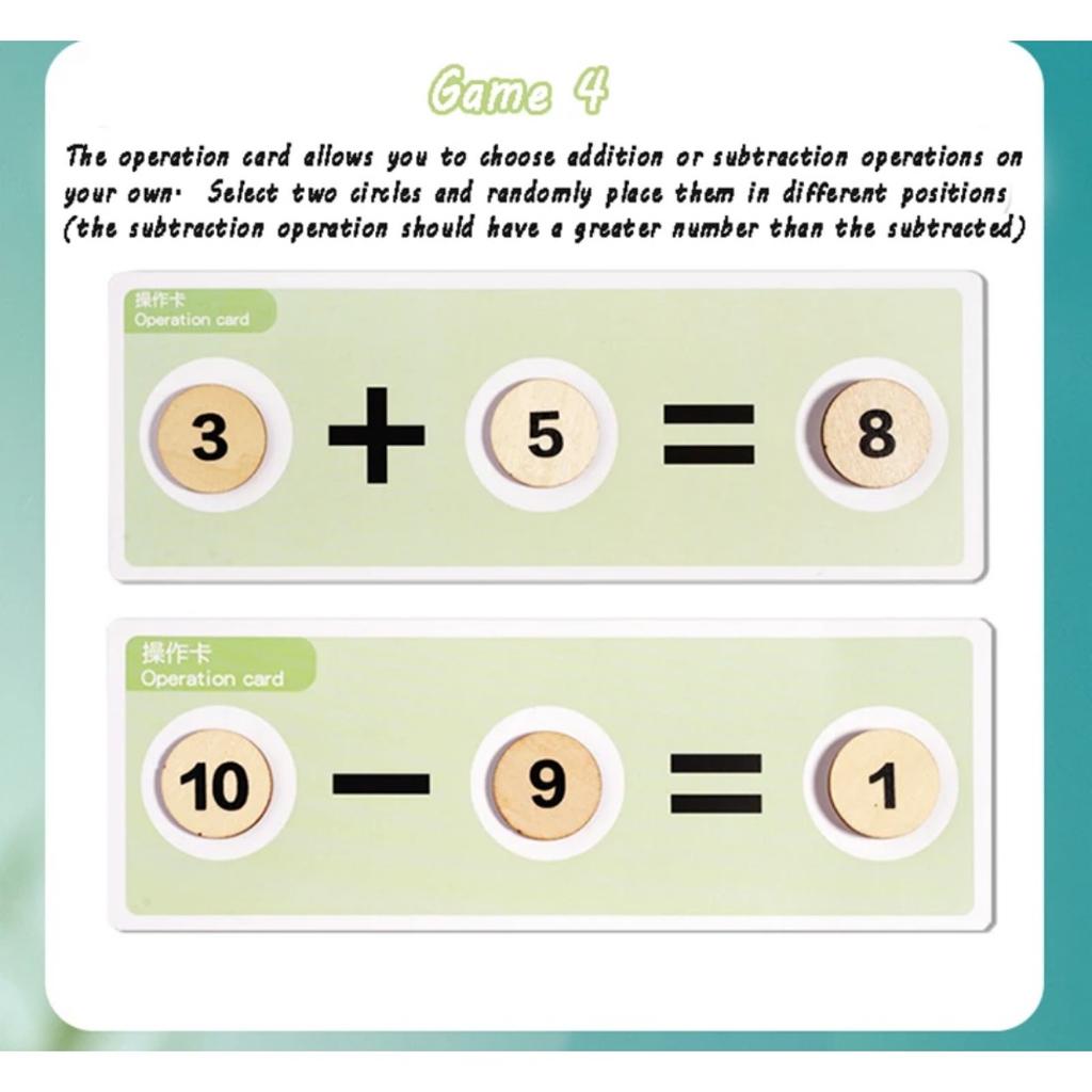 Kid Magnetic Math Counting Learning Toy Montessori Teaching Tool Mathematics Addition Subtraction Game Preschool Educational Toy