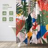 Tropisches Blatt Duschvorhang Palme Monstera Blumen Abstraktes Muster Badezimmer Dekoration Wasserdichtes Gewebe Boho Sommer Stil Zuhause