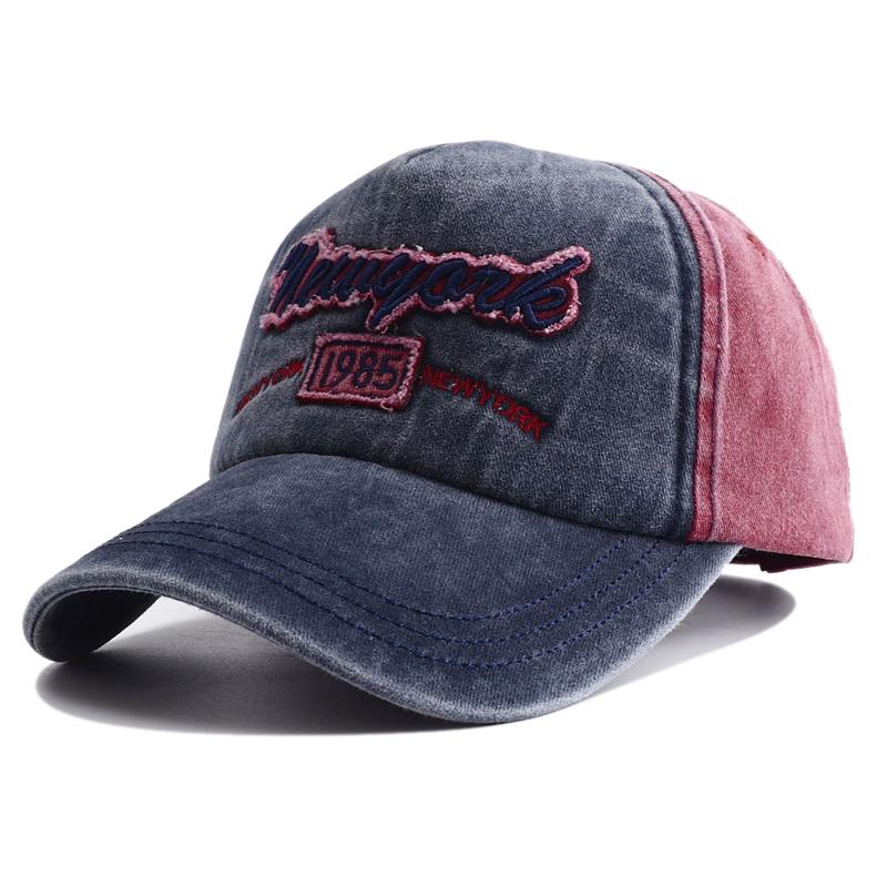 New Unisex Washed Cotton Snapback Hat With Letter Embroidered Stitching Baseball Cap Men Women Adjustable Casual Outdoor Streetwear Dad Hat