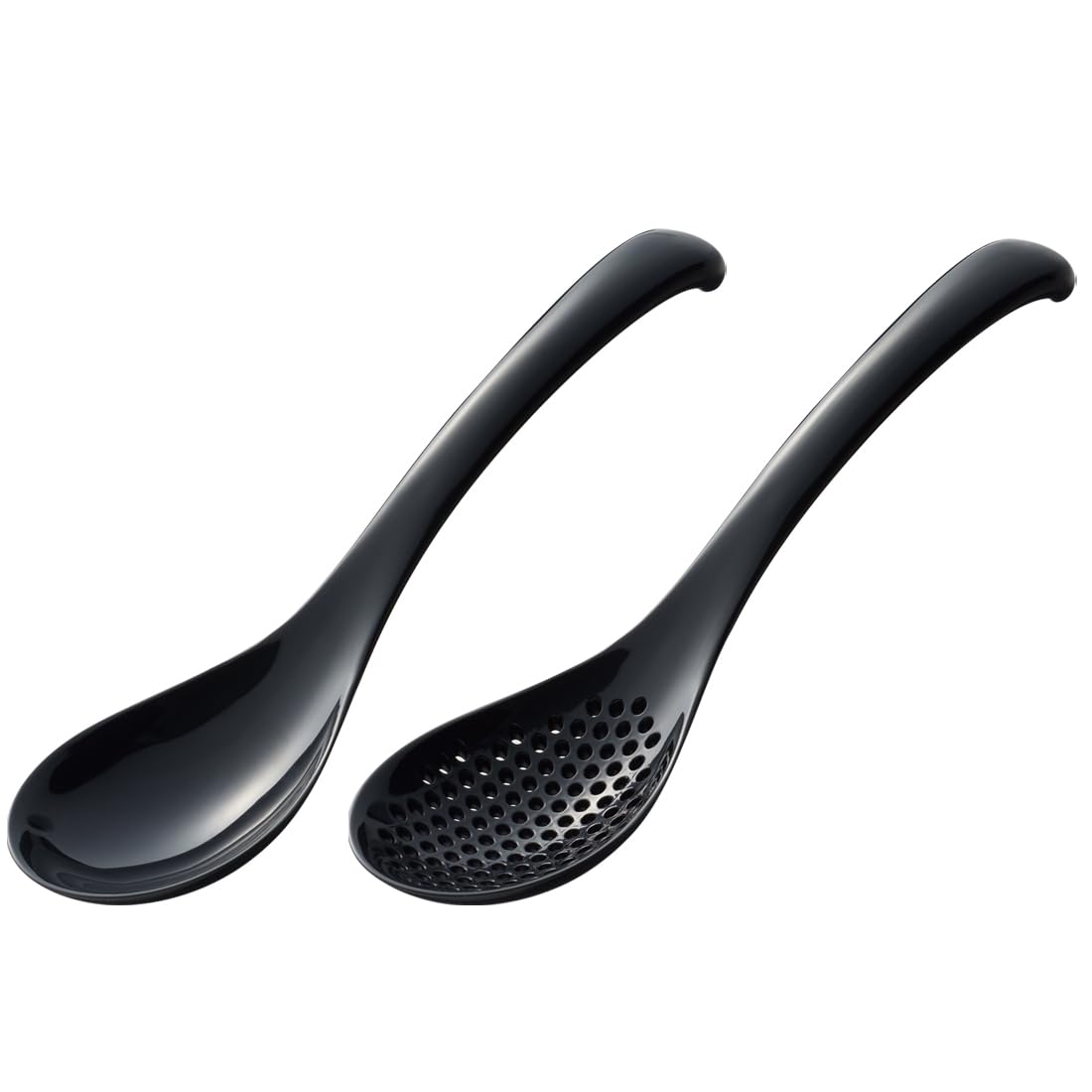 Akebono Sangyo Ladle Spoon Made in Japan Multi-purpose Set, Large, 24.5cm, Black,