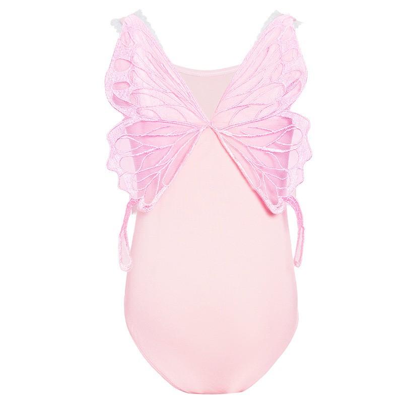 Girls Ballet Dance Leotard Butterfly Strap Gymnastics Outfit Kids Performance Costume Stage
