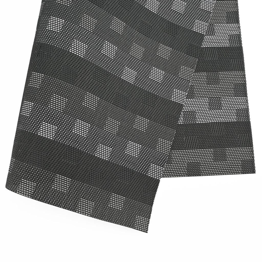 Black Weave Checkered Wine Cup Pad PVC Washable Placemats for Dining Table Mat Non-slip Placemat Set In Home Kitchen Accessories