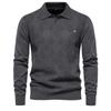 2023 New Autumn Cotton Polo Neck Sweaters for Men High Quality Pullover Knitted Sweater Men England Style Casual Social Pull Men