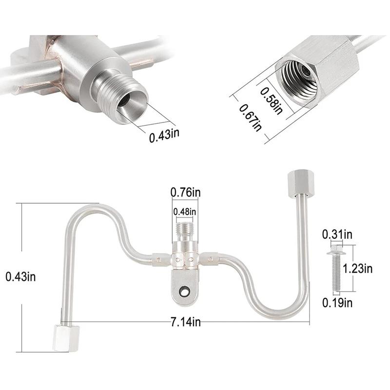 Artudatech 12677002 Injector Fuel Rail Crossover Tube For Chevrolet GMC Cadillac 2014 2015 2016 2017 2018
