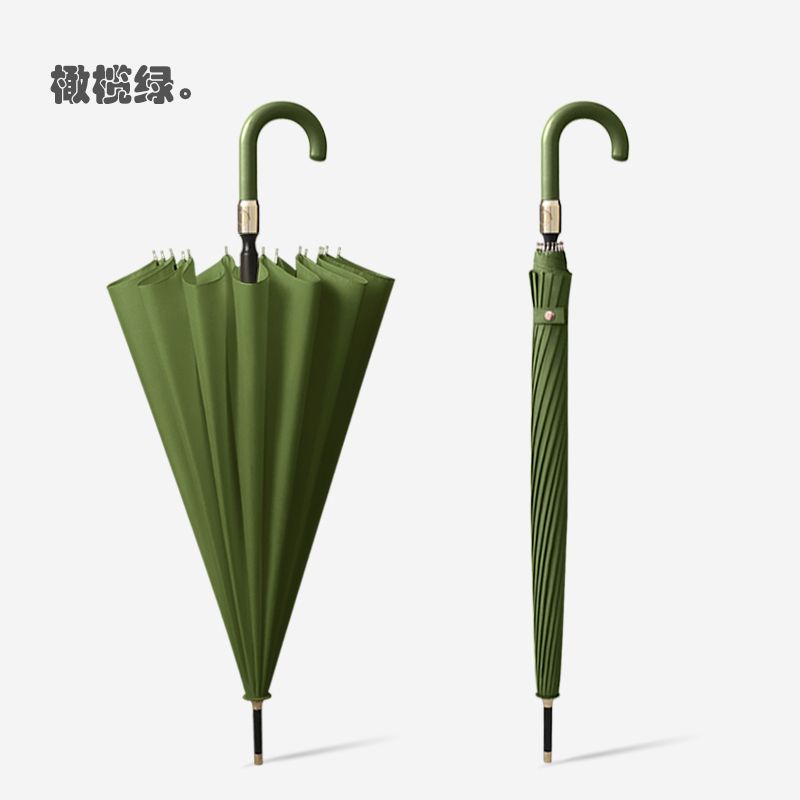 Mido 16 Bone Water Blooming Umbrella Female Long Handle Double Sunny Umbrella Large Automatic Windproof Umbrella for Male and Female Students