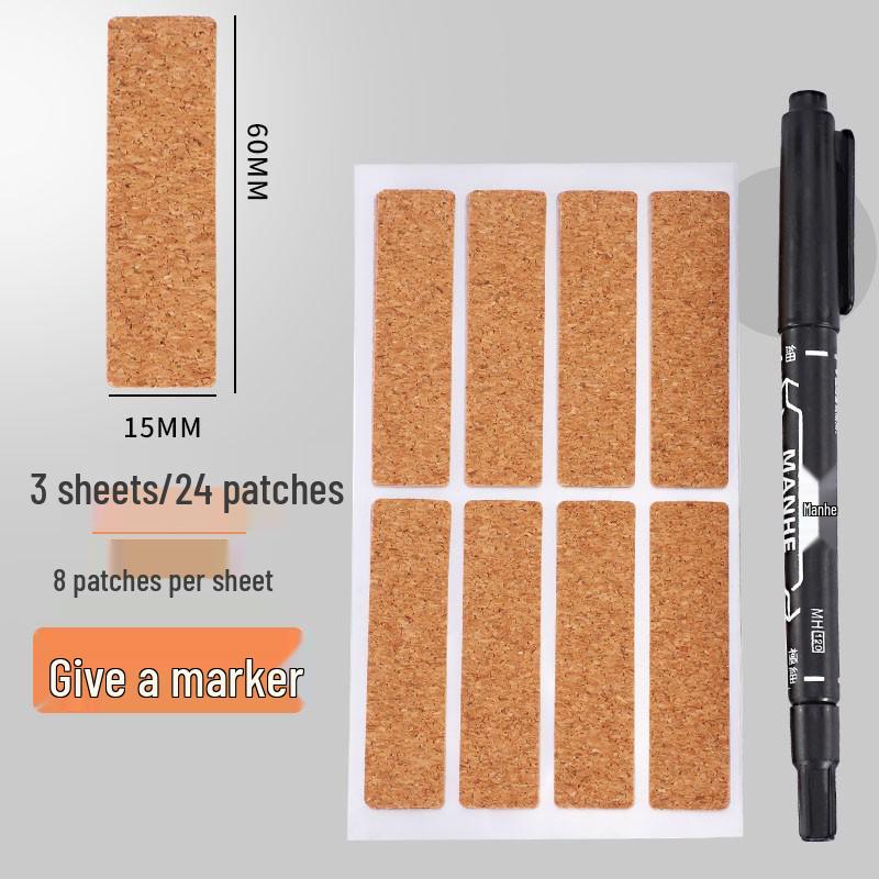 Vintage Cork Label Stickers: Waterproof Sticky Notes for Wire Network Cable and Journal Classification.