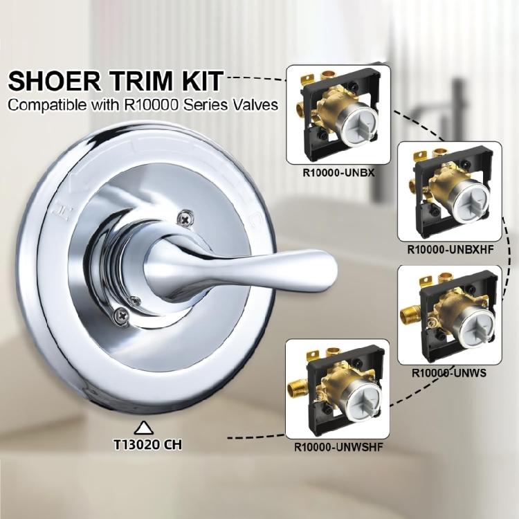 Recessed Shower Valves Trim Kits Easy Install Shower Valves Hardware Shower Switches Control Valves Tap Accessories