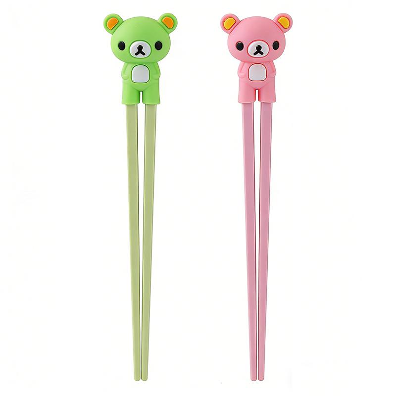 1pc Cute Bear Training Chopsticks for Kids Aids Sushi Sticks Children Chopsticks for Children Learner Helper Kids Favors KZ007