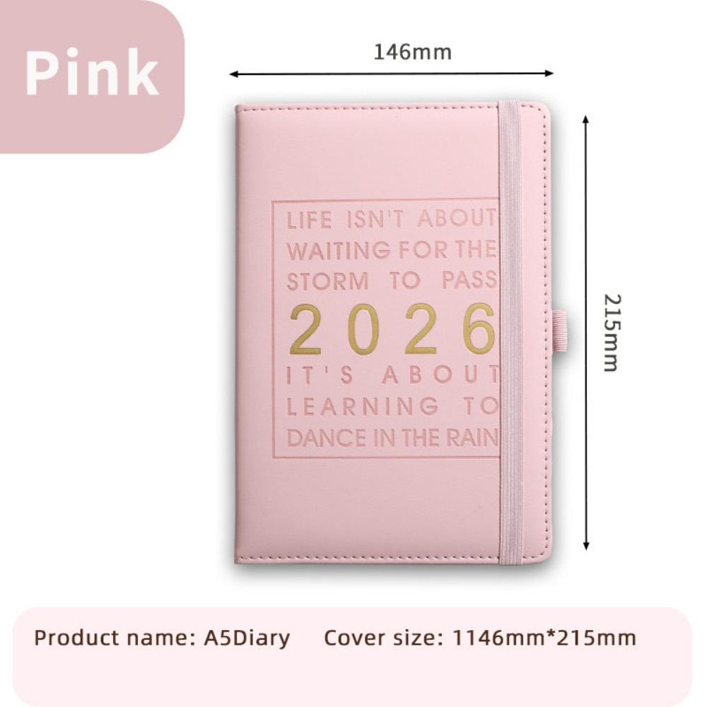 English 2026 Schedule Book A5 Diary Weekly Planner Multifunctional Notebook  School Office Supplies