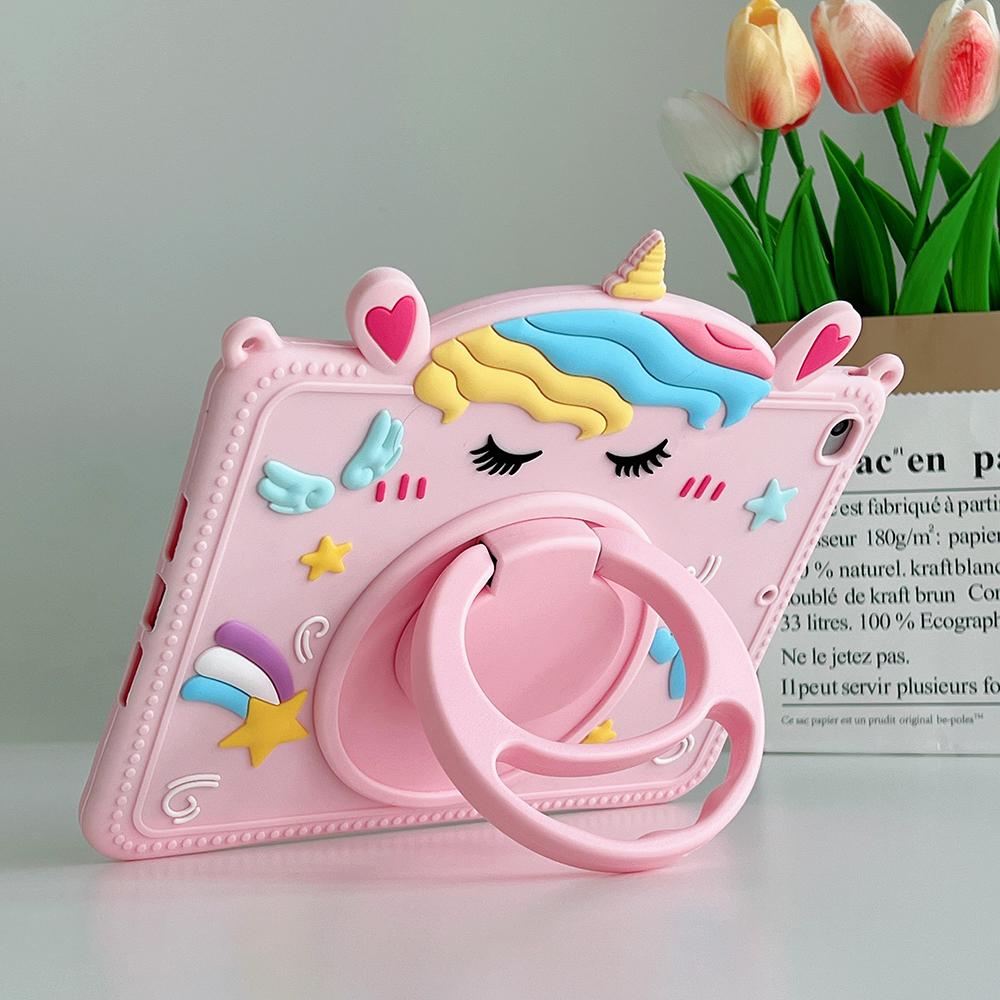 Kids Tablet Case for Samsung Galaxy Tab A8 A9 A9Plus Coque 360 Rotation Silicone Stand Cover for Galaxy Tab P610 T500 T290 T220