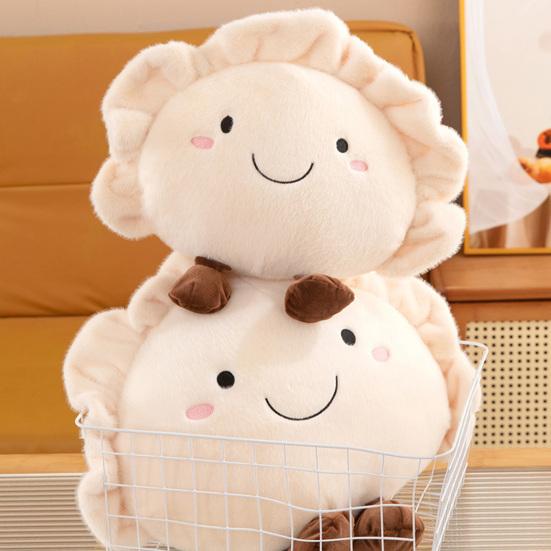 Dumpling Plush Pillow Soft Stuffed Food Toy for Sofa Bed Car Cute Cushion Cozy Backrest for Living Room Bedroom