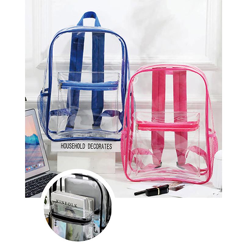 Rucsac Transparent Mic Simplu Geantă cu Fermoar Vară Potrivit cu Orice Genți de Mână Transparente din PVC Genți Portofele Geantă pentru Telefon