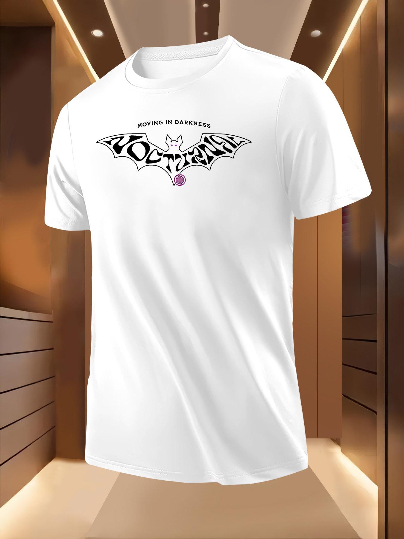 Dark Night Bats Print Tshirt - Breathable Lightweight Pol... S