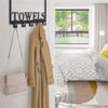 Heavy Duty Over Door Towel Rack 5/6/8 Hooks No Drilling, Black Metal Wall Mounted Organizer for Bathroom Kitchen Bedroom, Space Saving