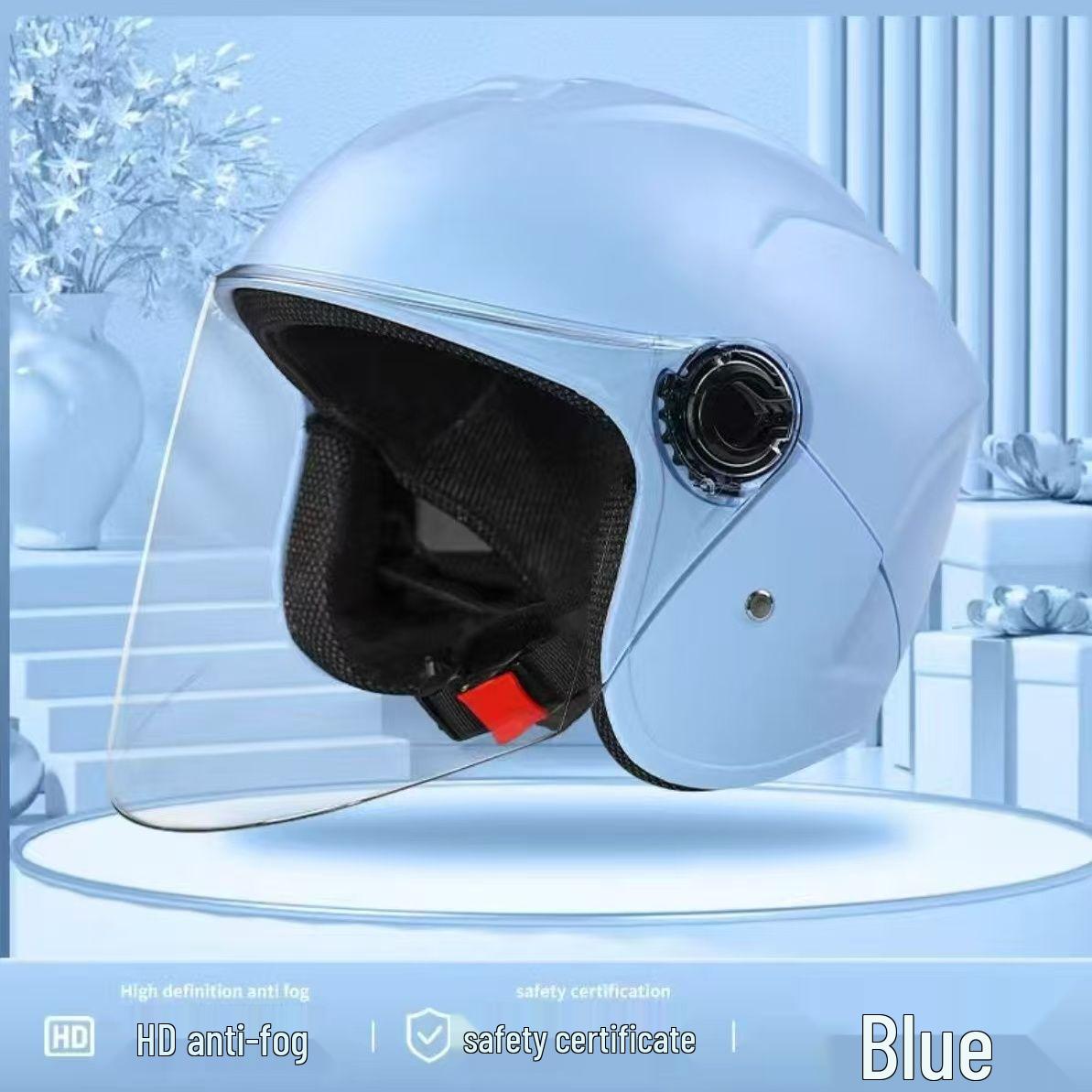 

Unisex Full-Face Electric Vehicle Helmet - Windproof, Rainproof, Anti-Fog, and Cold Protection