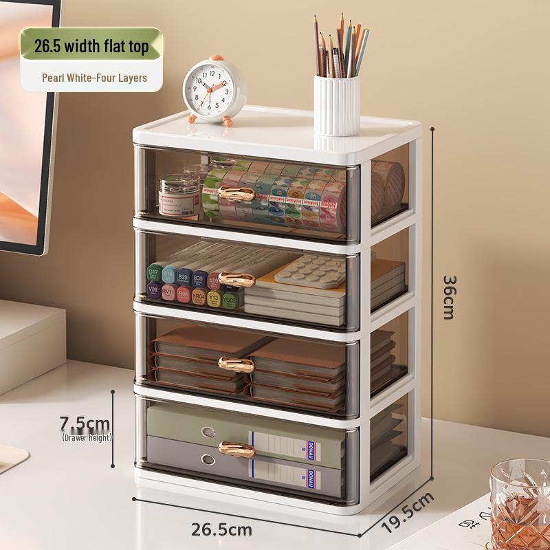 Transparent Multi-Layer Drawer Organizer for Office Desk Supplies