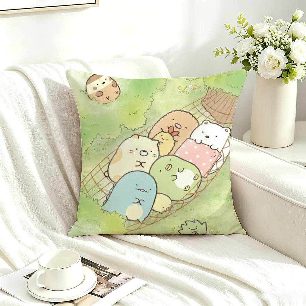 Japan Anime S-Sumikko Gurashi Square Double-Sided printed Pillow Case Bedroom Bedside Pillow Sofa Cushion Cover