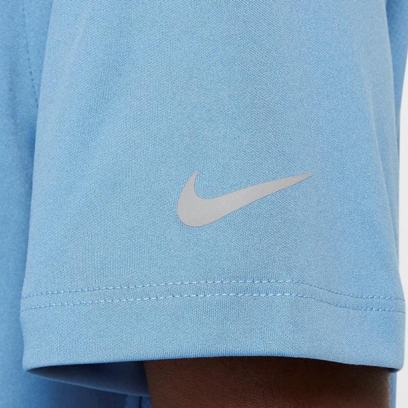 Nike Dri-FIT Solid Crew Neck Training T-Shirt Kids Tops Aegean-Storm Black FB1292429