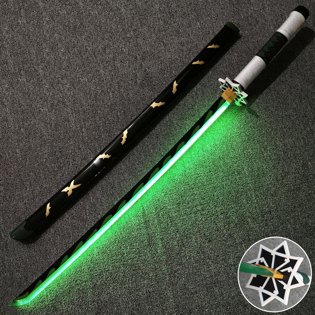 30/40inch Luminous Kyoujurou Katana Kimetsu No Yaiba Anime Demon Slayer Cosplay Prop Light Sword Real Size Japanese Katana Toy