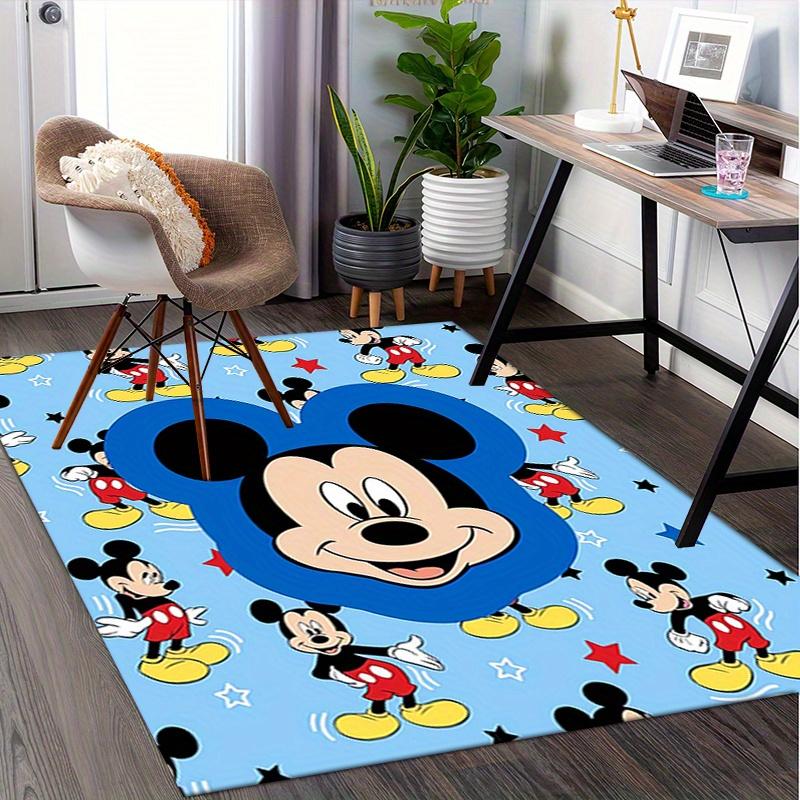 Office Rug Mickey Mouse, Cartoon Theme 3D Printed Anti-Slip Rug-Machine Washable for Living Room
