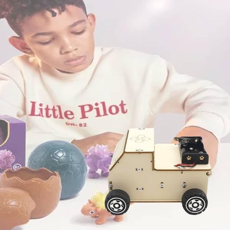 Kids Wooden Diy Vacuum Sweeper Educational Toy For Stem Learning Handmade Cleaning Cart Garbage Truck