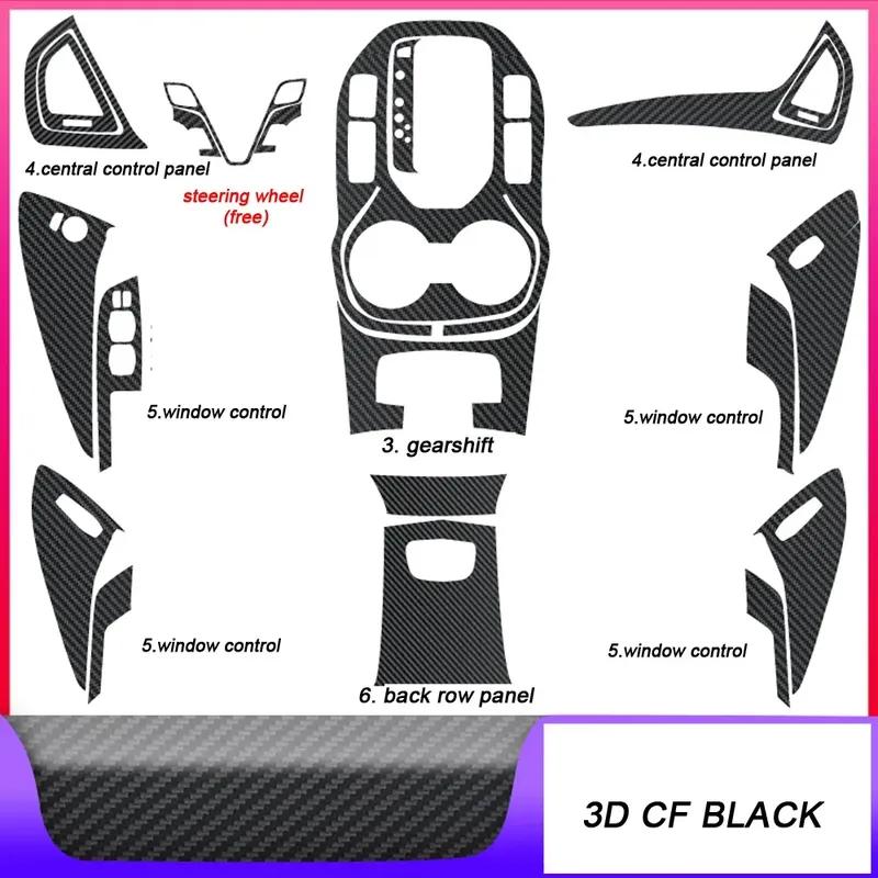 Car-Styling Carbon Fiber Car Interior Center Console Color Change Molding Sticker Decals For Hyundai SantaFe IX45 2013-2018