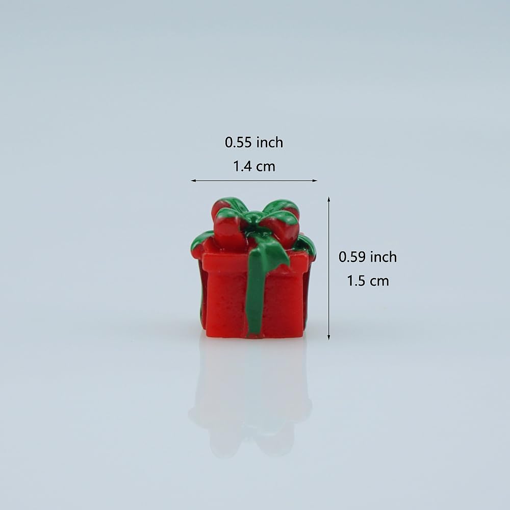30 PCS Miniature Resin Gift Boxes Colorful Micro Holiday Presents Ornaments for DIY Crafts Festival Tabletop Decors