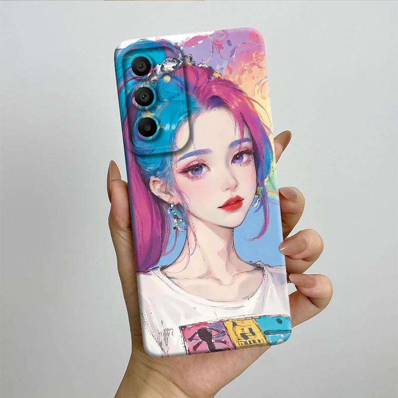 Sweet Soft Phone Case for Samsung Galaxy A15 A155 A156 4G 5G Fashion Cool Painted Cases Protection Back Cover Accessories Casing