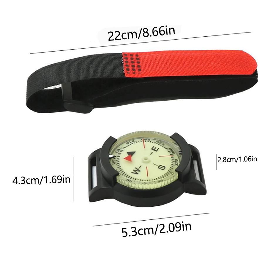 Orologio Bussola Professionale da Immersione - Impermeabile ad Alta Precisione con Luce Notturna, per Scuba Diving, Campeggio, Escursionismo e Avventure all'Aperto